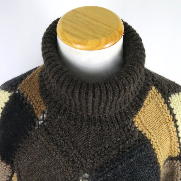 Ralph Lauren Hand Knit Granny Square Patchwork Poncho - Picture 3 of 8